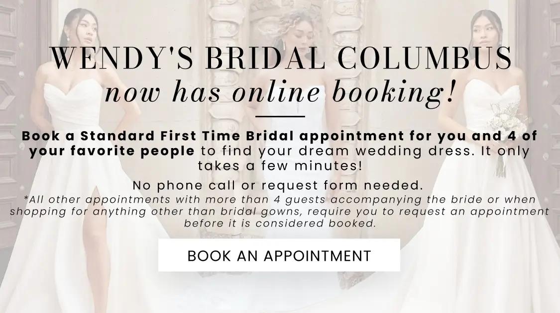 online booking at Wendy's Bridal Columbus