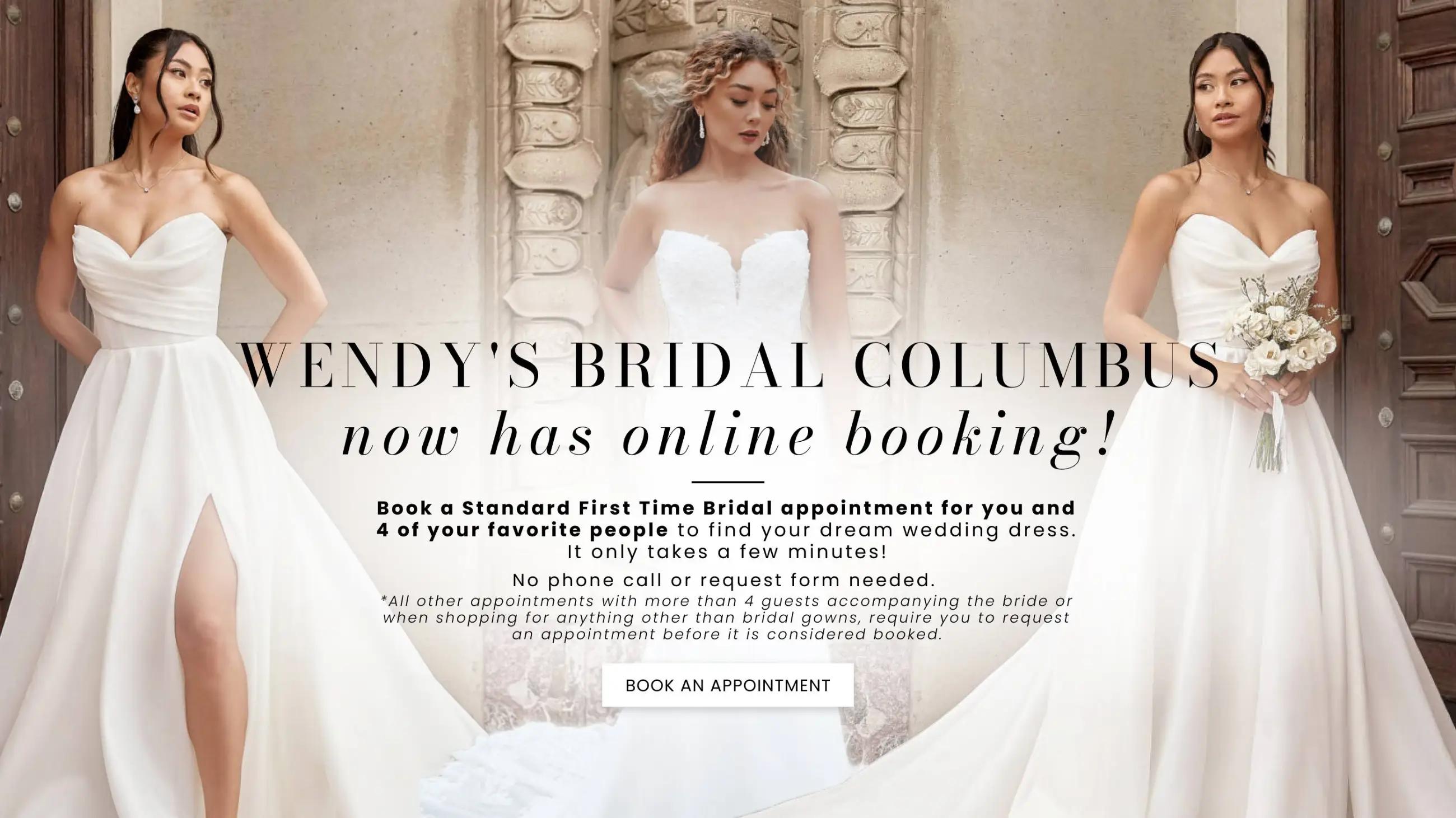 online booking at Wendy's Bridal Columbus