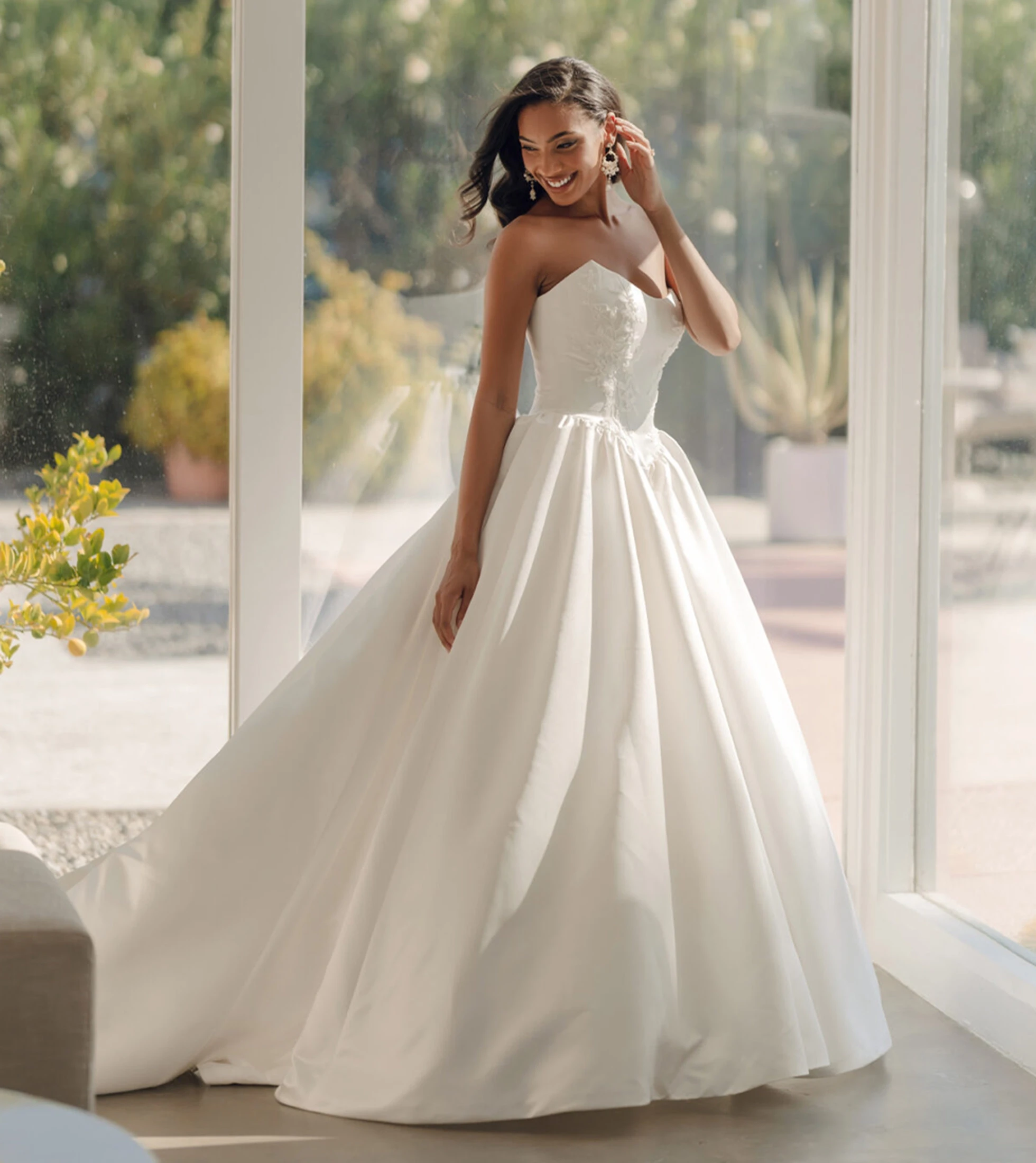 Model wearing a bridal gown