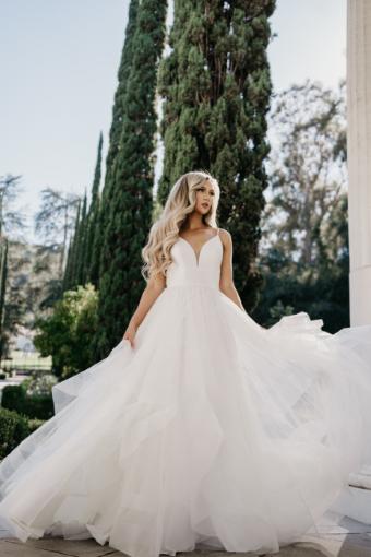 Stella York Style No. 6988ZZ #8 (IV-PL) Ivory Gown with Porcelain Tulle Plunge thumbnail