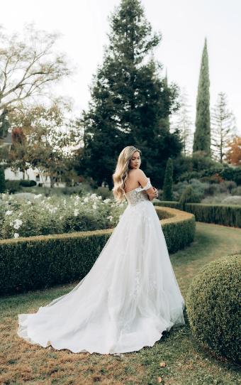 Stella York Style No. 7849CR #8 (IVIV-PL) Ivory Lace and Tulle over Ivory Gown w Porcelain Tulle Plunge thumbnail