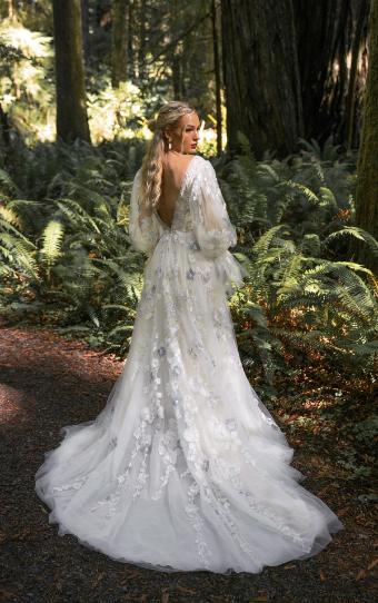 All Who Wander Style No. SAYLOR-ZZ #5 (TL-PL) TULUM GOWN W PORCELAIN TULLE PLUNGE thumbnail