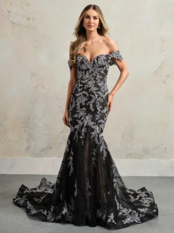 Maggie Sottero Style No. PEONY (24MC777A01) #7 Black over Nude (gown with Black Illusion) thumbnail