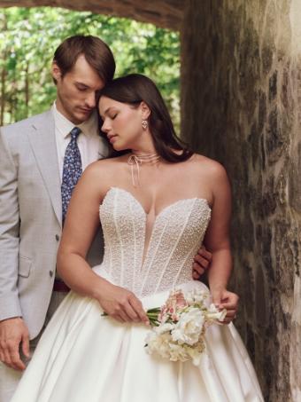 Maggie Sottero Style No. TINA (25MS261A01 - Plunge) #1 Ivory (gown with Natural Illusion) thumbnail